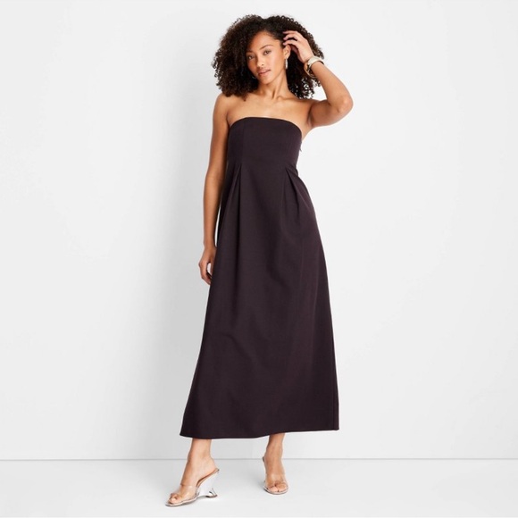 Women's Strapless Column Ankle Length Dress - Future Collective w/Jenee Naylor 6 - Picture 1 of 3